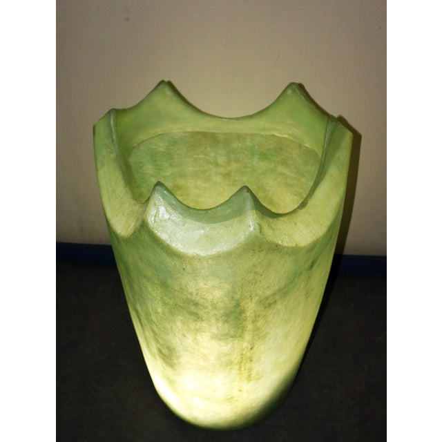 Chartreuse Sculptural Vases in Fiberglass, Set of 3 For Sale - Image 8 of 9
