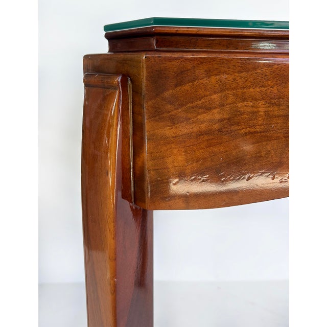 Wood French Art Deco Flip-Top Mahogany Game Table, Porteneuve Attributed, Circa 1940s For Sale - Image 7 of 13