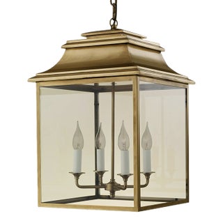 Mayfair Lanterns With Antique Brass Finish For Sale