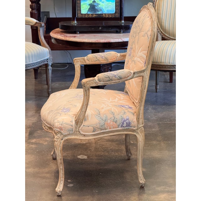 1950s Pair of Louis XV Style Fauteuils For Sale - Image 10 of 11