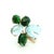 Modern Italian Mid-Century Aquamarine & Green Tourmaline Floral Brooch in 14k Gold For Sale - Image 3 of 17