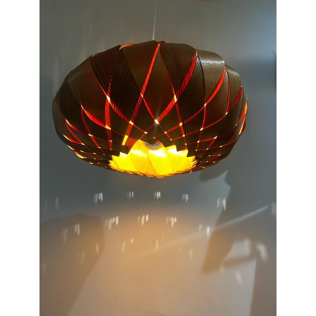 Scandinavian Pine Pendant, 1960s For Sale - Image 9 of 11