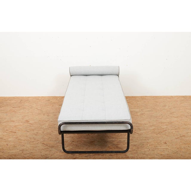 Metal Daybed with Black Lacquered Steel Tubing For Sale - Image 7 of 16