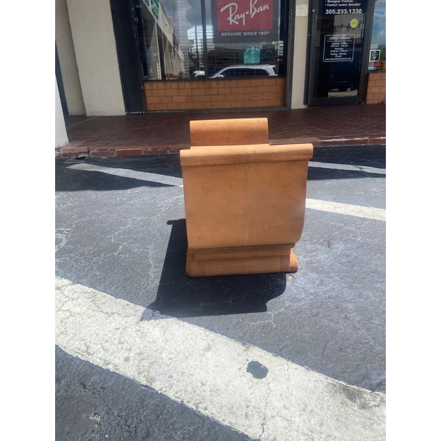 Brown Vintage Mid-Century Modern Wooden Dressing Table or Vanity With Stool For Sale - Image 8 of 9
