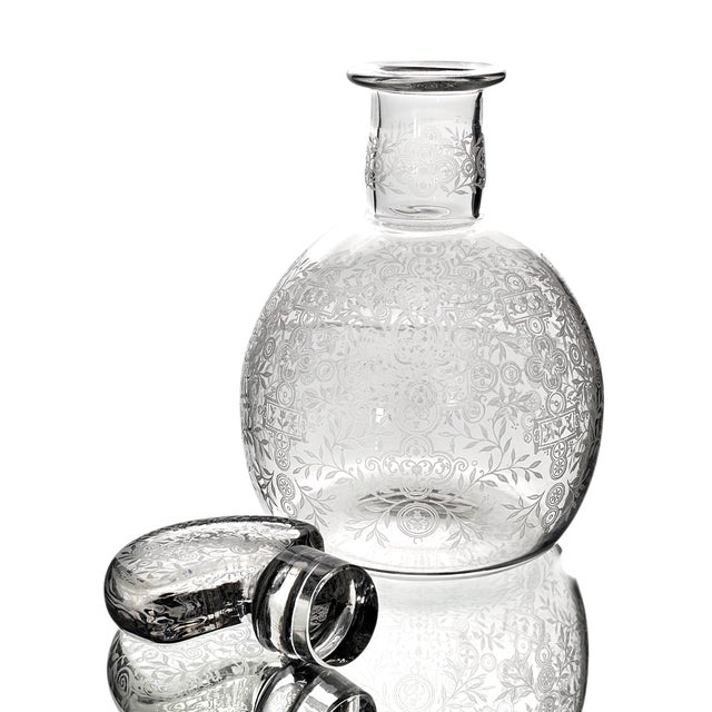 Baccarat “Michelangelo” Wheel-Engraved Crystal Decanter, Signed For Sale In San Francisco - Image 6 of 18