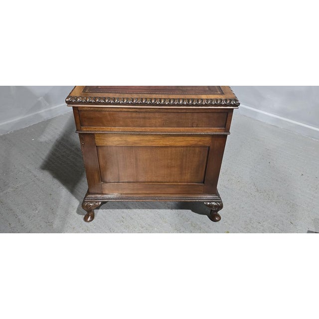 Chippendale Mahogany Pedestal Desk, 1880 For Sale - Image 11 of 18