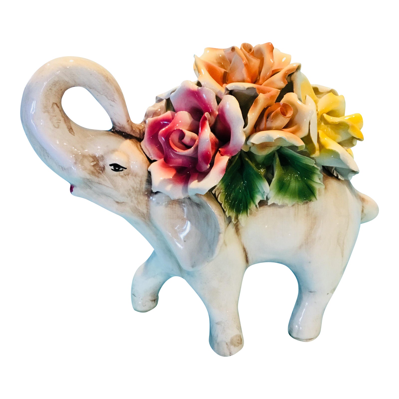 1950’s Italian Capodimonte Elephant Figurine Chairish