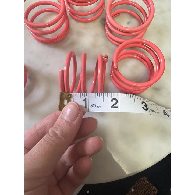 Vintage Pink Spring Napkin Rings Set of 6 For Sale - Image 9 of 9