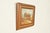 Original Artist Signed Oil Painting on Canvas Rural Landscape of "Covered Bridge" in Carved Walnut and Woven Rattan Frame For Sale - Image 4 of 14