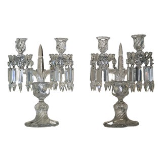 Girandole Chandeliers from Baccarat, 1950s, Set of 2 For Sale