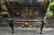 Black Antique Petite Bombe 2 Drawer Italian Chinoiserie Black Gold Commode For Sale - Image 8 of 13