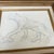 Original 8 x 10 study drawing on paper unsigned study Overall size with vintage frame with linen liner is approximately 15...