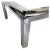 Mid Century Modern Karl Springer Style Chrome & Brass Square Coffee Table For Sale In Philadelphia - Image 6 of 9
