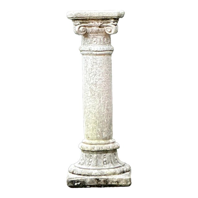 Vintage Cast Concrete Corinthian Column Pedestal For Sale