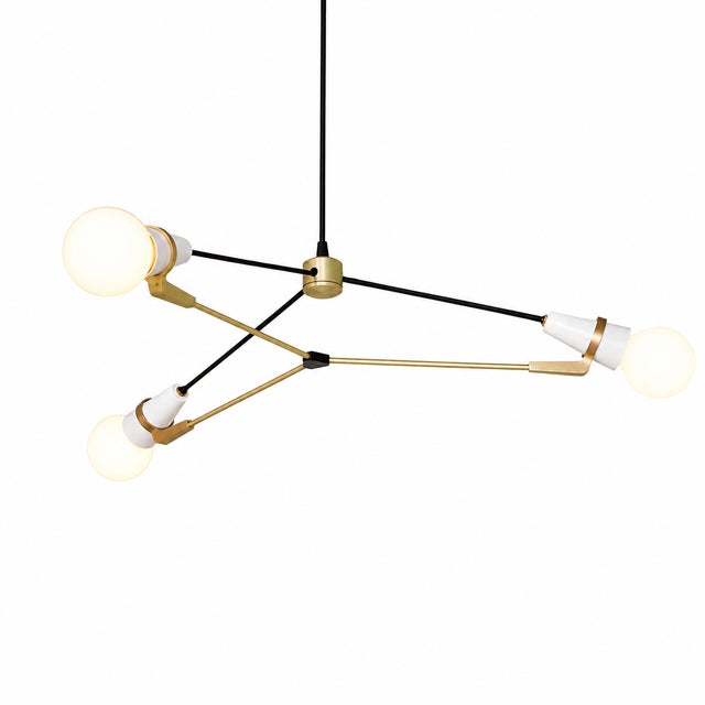 Mid-Century Modern Ravenhill Studio Church 3 Arm Pendant Light (Brand New) For Sale - Image 3 of 6