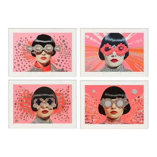 Set of 4 - 'Girls & Diamonds'' - Hollywood Glamour Fashion Series'#3 - High-End Framed Limited Edition Photographs For Sale