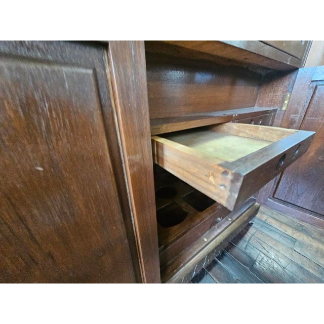 1960s George Zee & Co Style Mahogany Dry Bar For Sale - Image 11 of 14