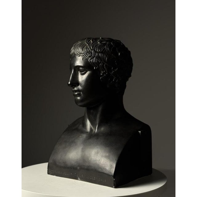 Greek Style Bust of Doryphoros, Late 20th Century, Gypsum For Sale - Image 14 of 18
