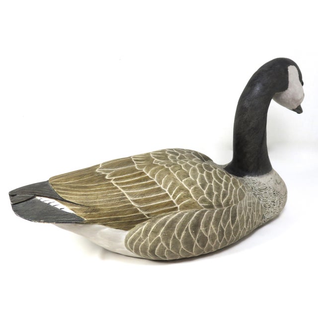 Life Size Carved Wood Canada Goose Decoy Chairish