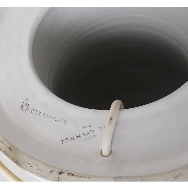 Large Ceramic Table Lamp by Tommaso Barbi, Italy, 1960s For Sale - Image 6 of 10