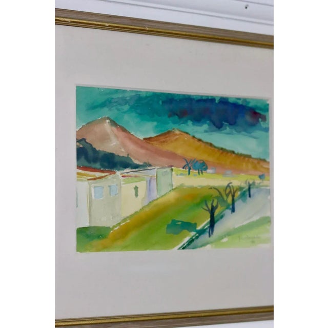 Jonne Bergström, Street, 1952, Watercolor, Framed For Sale - Image 7 of 10