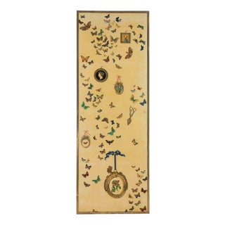 Decorative Panel with Butterflies, 1950s For Sale