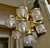 1970s Sciolari 13 Light Ice Cube Glass Brass Chandelier For Sale - Image 5 of 17