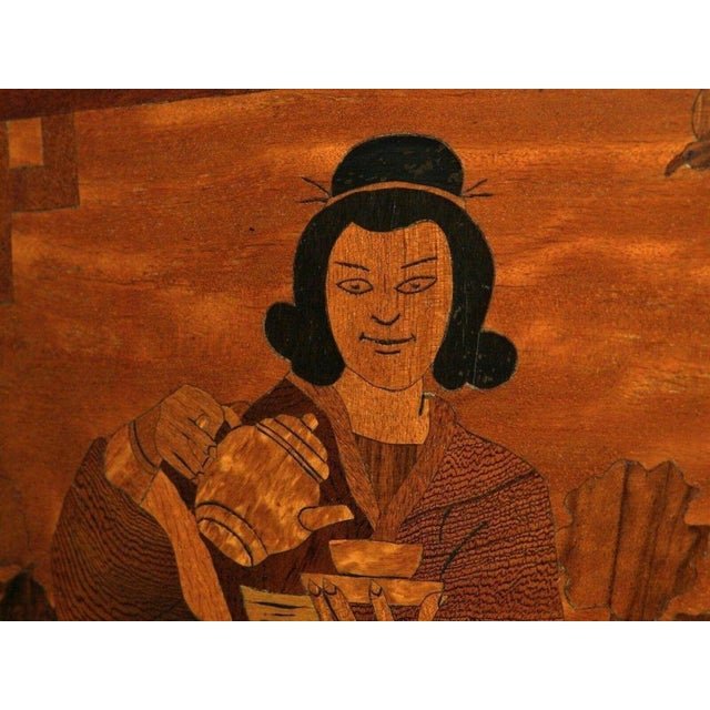 Japanese Intarsia Wood Marquetry Artwork For Sale - Image 6 of 11