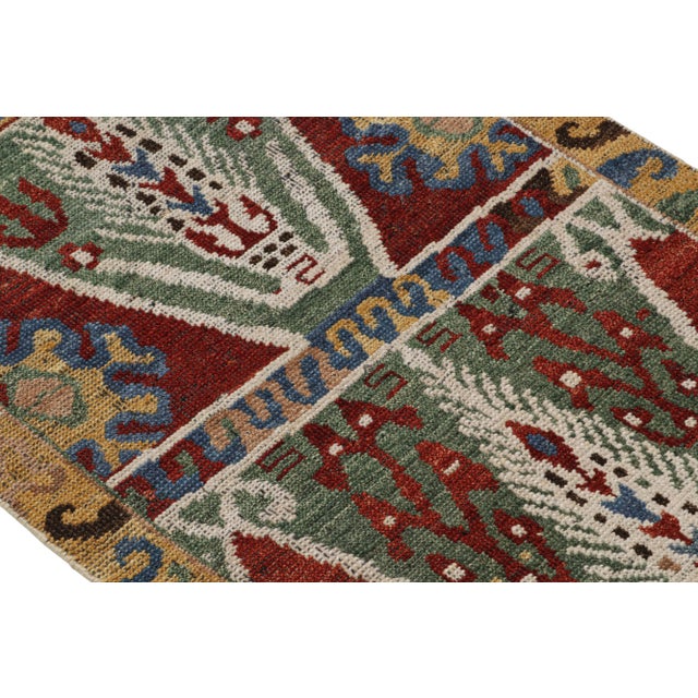 Rug & Kilim Rug & Kilim’s Caucasian Tribal Rug in Red With Geometric Patterns For Sale - Image 4 of 7