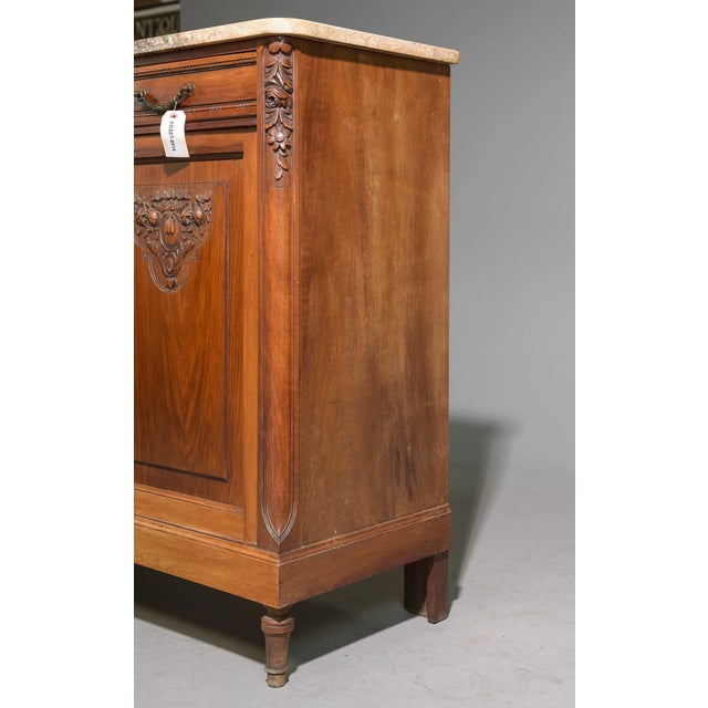 French Louis XVI Style Marble Top Buffet / Sideboard C1800's For Sale - Image 3 of 8