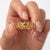 Contemporary Dainty Stackable Citrine Eternity Band Ring | 18k Gold Plated Handmade Gemstone Ring Us 7 For Sale - Image 3 of 4