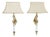 Large Hollywood Regency Wall Lamps in Brass and Acrylic Glass, Italy, 1970s, Set of 2 For Sale