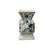 1990s Vintage Pale Blue White Scenery Graphic Square Porcelain Vase For Sale - Image 5 of 9