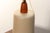 Vintage Gordon and Jane Martz Taupe Ceramic and Walnut Table Lamp With Finial For Sale - Image 10 of 16