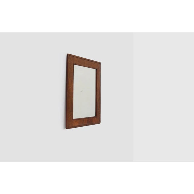 Antique Rectangular Walnut Wall Mirror, 1880 For Sale - Image 6 of 12