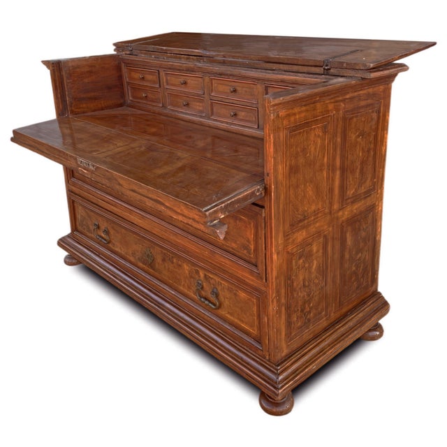 Italian 17th century commode with secretaire Measurements: H. 102 cm – W. 142 cm – D. 62 cm Period: 1600 Origin: Emilia...