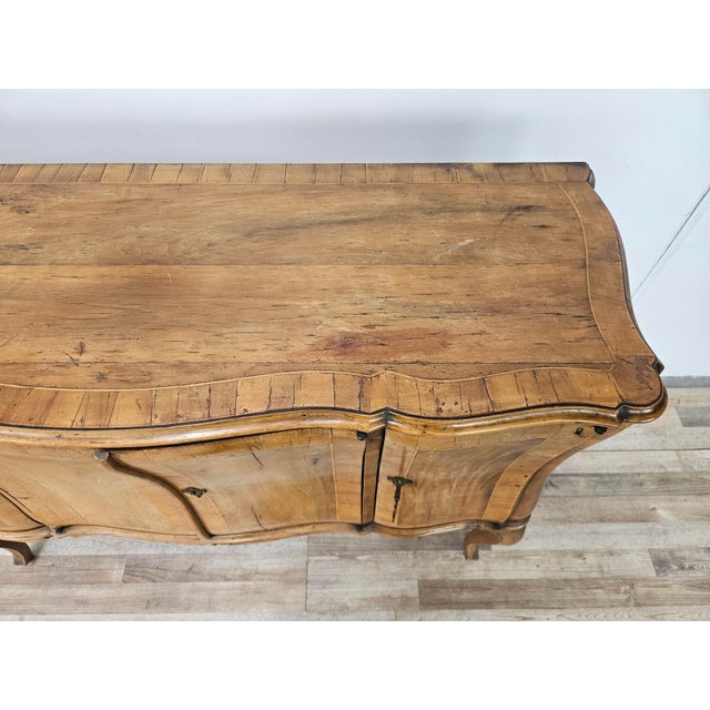 Brown Small Baroque-Style Walnut Sideboard with Four Doors, 1960 For Sale - Image 8 of 18