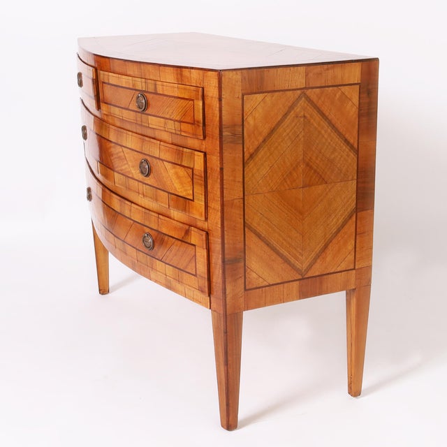 Antique Neoclassic Continental Walnut Commode or Chest of Drawers For Sale - Image 4 of 9