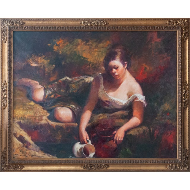 Rosendo González Carbonell, Contemplation, 1940, Oil on Canvas For Sale