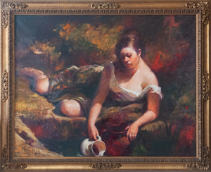 Rosendo González Carbonell, Contemplation, 1940, Oil on Canvas