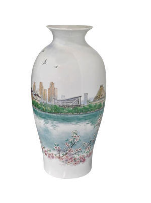 Large Japanese Porcelain Vase, 1950s