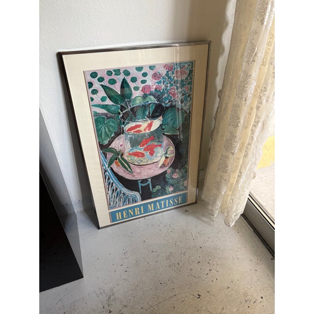 Henri Matisse Henri Matisse Vintage Goldfish Framed 1987 Lithograph Print/Poster For Sale - Image 4 of 6