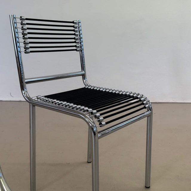 Sandow Chairs by René Herbst, 1980s, Set of 4 For Sale - Image 4 of 7