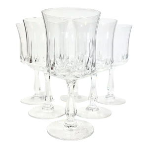 Hand Cut Crystal Goblets- Set of Six