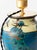 1920s Dutch Gouda Art Deco Blue Ceramic Table Lamp For Sale - Image 4 of 15