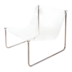 Charles Hollis Jones, Sled Lounge Chair, Lucite, Steel, 1968, Usa.
