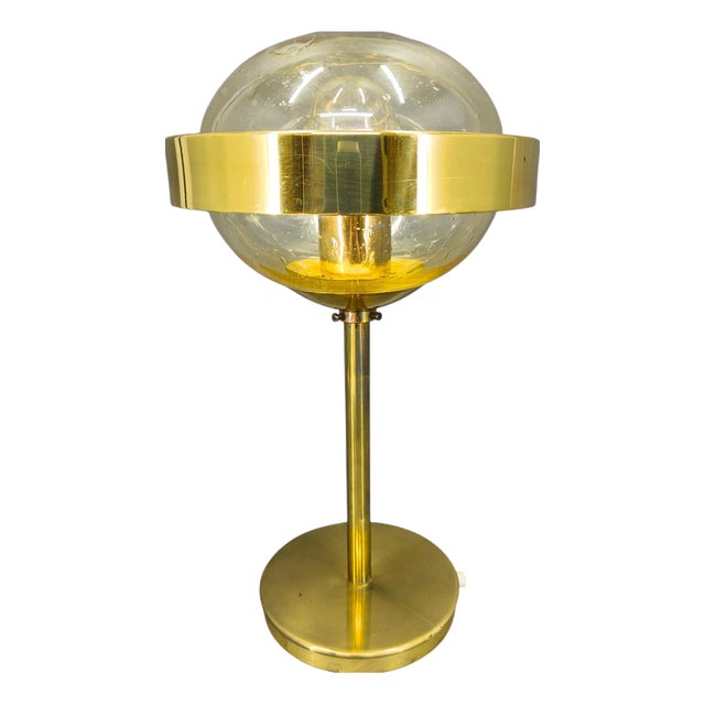Space Age Glass Table Lamp from Kamenický Šenov, 1970s For Sale