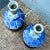 Wood Vintage Petite Chinese Porcelain Ginger Jar Table Lamps in Blue & White Floral Motif - a Pair For Sale - Image 7 of 12