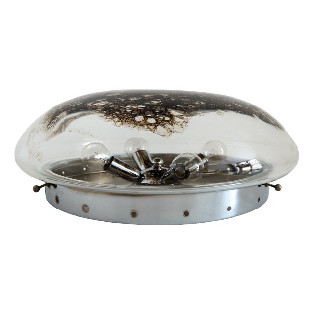 Italian Murano Bubble Glass Flush Mount by La Murrina, 1970s For Sale