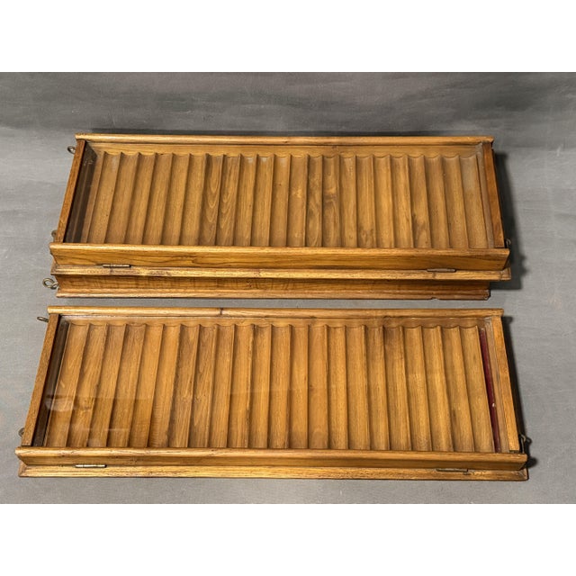 Antique Cigar Display Boxes in Wood, 1955, Set of 3 For Sale - Image 3 of 7